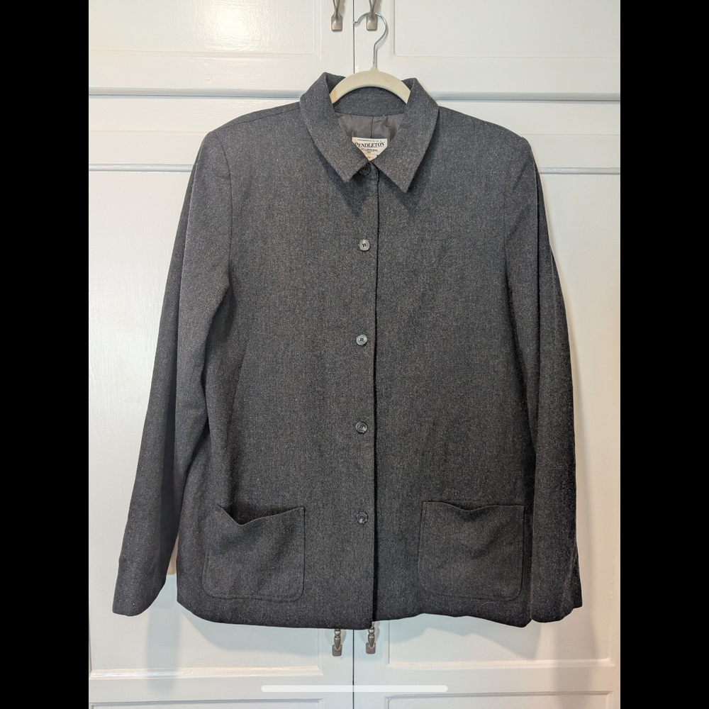 Pendleton Gray Blazer Tailored Suit Jacket